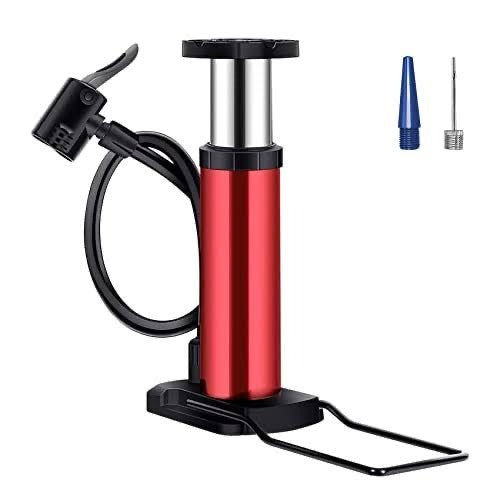 High Pressure Foot Air Pump – Heavy Duty Mini Portable Air Pump for Bicycle, Car, Ball & Inflatable Toys | Dual Valve Compact Floor Pump with Gauge for Quick Inflation