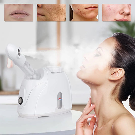 Facial Steamer Warm Mist Vaporizer for Deep Pore Cleansing, Skin Whitening & Hydration – Professional Home Spa Humidifier for Glowing Skin